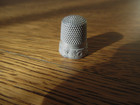 Antique Simon Bros  Sterling Silver Thimble Size 7 - Art Deco Eye Motif