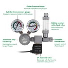 Aquarium Co2 Regulator  Dual Gauge Accurate Display  With 12v Dc Solenoid Val   