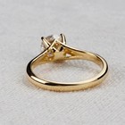 2ct Round Natural Diamond Bridal Engagement Ring 14k Real Yellow Gold Size 6 7 8