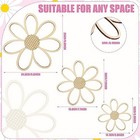 6 Pcs Daisy Wall Decor Wooden Daisy Wall Art Flowers Signs Hanging Wood Color