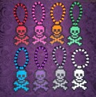 8 Skull   Bones Perler Bead Kandi Bracelets-edc-rave-festival-plur-edm