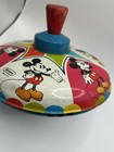 Mickey Mouse Walt Disney Straco Metal Tin Spinning Toy Top 1978 Usa Vtg