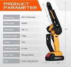 Mini Chainsaw 6-inch With 2 Battery Mini Electric Chain Saws Cordless Handheld