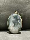 Old Antique Original Rare Stone Silver Frame Amulet Pendant