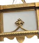 Antique Brass Ceiling Light Fixture Gothic 4 Church home Brass N Milk Glass