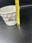 Pfaltzgraff Red Ribbons Flower Pot Made In Usa Vintage Perennial