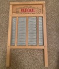 National Washboard Co 701 Antique Wood Zinc King Farmhouse Laundry Decor Usa Vtg