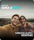 Movo Wmx-2-duo Wireless Lavalier Microphone System Dual-channel For Dslr