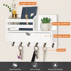 Key And Holder For Wall  Organizer Wall Mount With 6 Hooks And Storage Drawer   