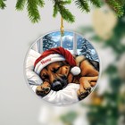Personalized Lovely German Shepherd Dog Sleeping Christmas Ornament Decor