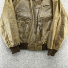 Vintage Boeing Leather Jacket Men Xl Brown Full Zip A-2 Aviator Bomber Coat 90s