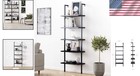Theo 5-tier Black Metal Bookcase