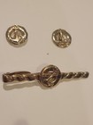 Vintage Hickok  U s a  Gold Tone Life Preserver   Anchor Set