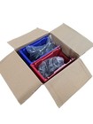 12-pk  Vevor Stackable Storage Bins Plastic 6-red 6-blue 11  X 5  X 5 