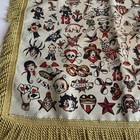 Owen Jensen Pork Chop Banner Tattoo Flash Gold Tapestry 22x27  Yellow Beak Press