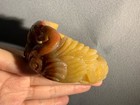 59 6mm Natural Mongolian Jade Bangle Sculpture  Sheteicui hand-carved