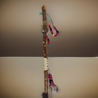 Rare Vtg 42  Handcrafted Artisan Medicine Staff - Native American Style Beaded