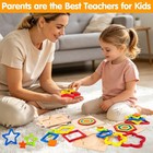 Toddler Puzzles Montessori Toy Wooden Shape Sorting Puzzle Sensory Toy Toddle   