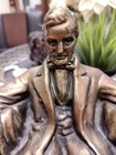 8  President Abraham Lincoln Seated Sculpture Statue Book End Bronze Finish