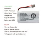 Bt-1007 Cordless Phone Battery Compatible With Uniden Bt1007 Bt904 Bt-904 Bt1015