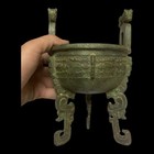 Museum Quality Ancient Chinese Bronze Antique Large Vessel With Inscriptions