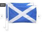 Light Blue Scotland saint Andrews Saltire Car Flag  new sealed 