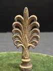 Vintage Antique Art Nouveau 4  Lamp Finial Gilt Cast Iron Feather Fan