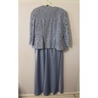 Alex Evenings Blue Lace Jacket Dress Set Mother Of The Bride Formal Evening 8