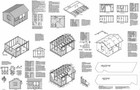 10  X 12  Utility Garden Saltbox Style Shed Plans   Blueprints  Design   71012