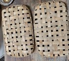 Decorative Bent Wood Vintage Look farmhouse Baskets Tobacco Style Set Of 2
