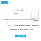 24 Pcs 18g 2 Inch Blunt Tip Dispensing Needle For Refilling Liquid Inks
