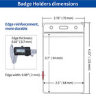 Voviggol 20 Pack Extra Thick Vertical Id Badge Holder Clear Id Card Holder For B