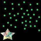 Glow In The Dark 3d Stars Wall Stickers 100pcs Luminous Fluorescent Plastic Zxpx