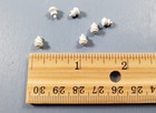 Dollhouse White Door Knobs Or Drawer Pulls Set Of 6 Painted Brass 1 12 Scale