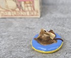 Vtg Retired Wee Forest Folk Fun Float Mouse   Blue   Summer Free Us Shipping