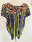 Nwt Handmade Guatemalan Huipil 100  Organic Cotton Embroidered Floral  butterfly