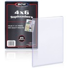 100 Bcw 4 X 6 Hard Plastic Postcard   Photo Topload Holders 4x6 Rigid Protectors