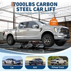 Portable Car Lift 7000lb Capacity 28  Max Height Heavy-duty Quick Jack For Truck