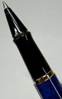 Vtg Waterman Blue Marbled Gold Trim Ballpoint Pen Paris France