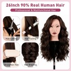 26  Long Hair Mannequin Head  Cosmetology 90  Human Real Hair For Styling