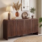 Fluted Sideboard Buffet Cabinet With Storage 58  Modern Sideboard Cabinet Wit   