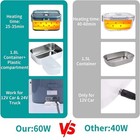 110v Electric Heating Lunch Box Portable For Car Office Food Warmer Container Us