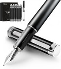 Black Fountain Pen Medium Nib For Writing Smooth 0 5mm -includes Refillable I   