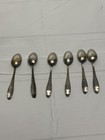 Vtg Crown Silver Plate Co   Christmas Santa Spoon Set 6