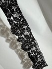 Vintage Black Floral Lace Trim  142 Inches Total   2   Wide  Sewing   Lingerie