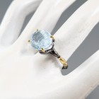 Gemstone 10 Ct Natural Aquamarine Ring 925 Sterling Silver Size 9  r488557