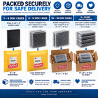 Black Dvd Replacement Cases 1-12 Disc Single Double Multi Movie Storage Holder