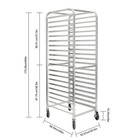 20-tier Bakery Rack W  4 Wheels Fits For Kitchen Bakery Restaurant Catering New 