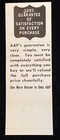 A   P 125 Years Of Serving America Vintage Matchbook Cover B-2434