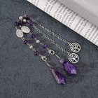 Gehecrst Amethyst Crystal Pendulum For Divination Natural Healing Crystal Sto   